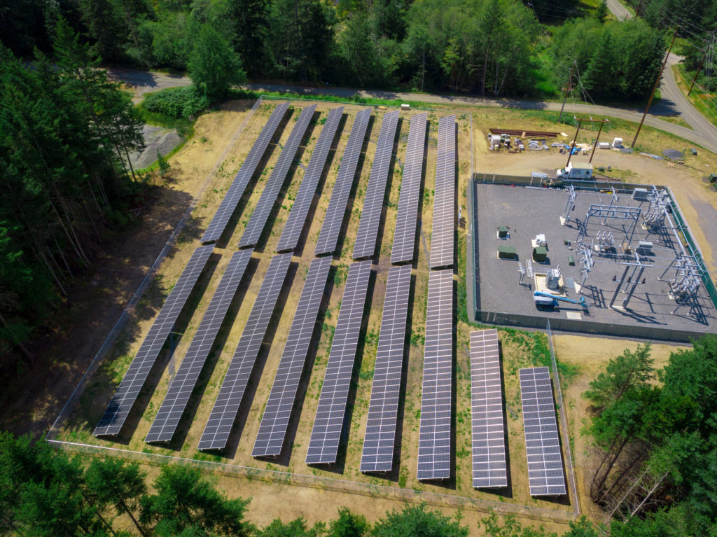 photo of cooperative community solar field on the san juan islands