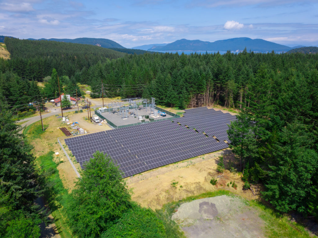 photo of cooperative community solar field on the san juan islands