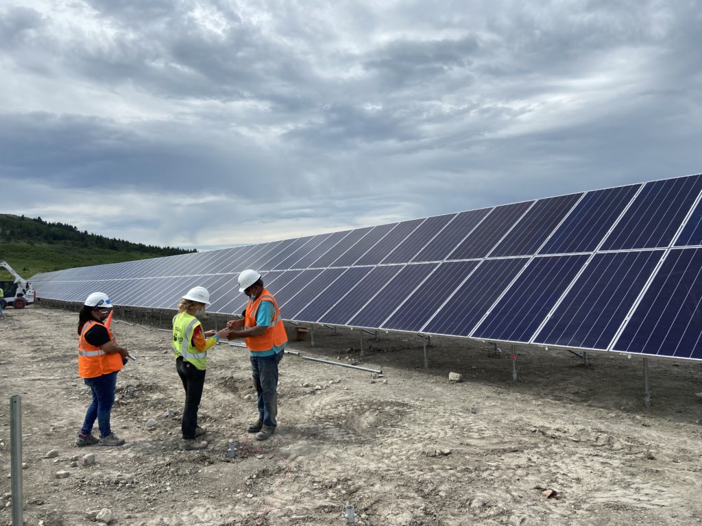 photo of solar panel field in blackfeet nation
